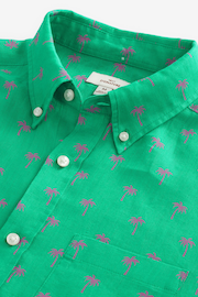 Green Signature 100% Linen Long Sleeve Shirt - Image 6 of 7