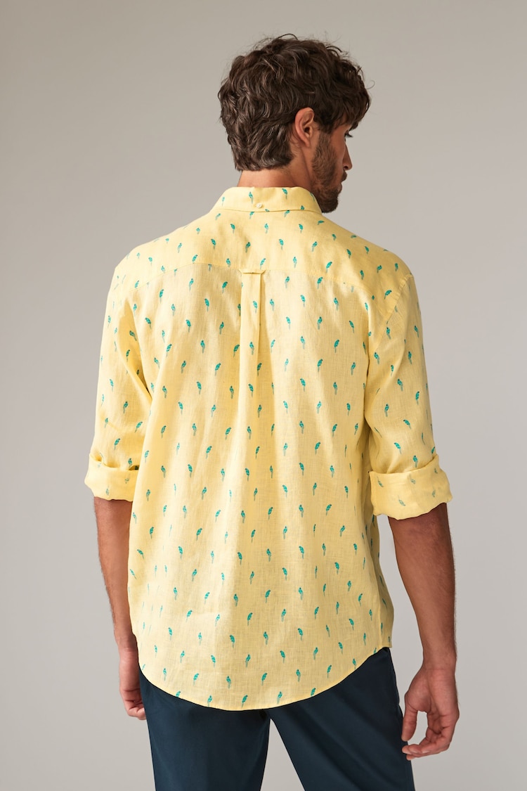 Yellow Signature 100% Linen Long Sleeve Shirt - Image 2 of 6