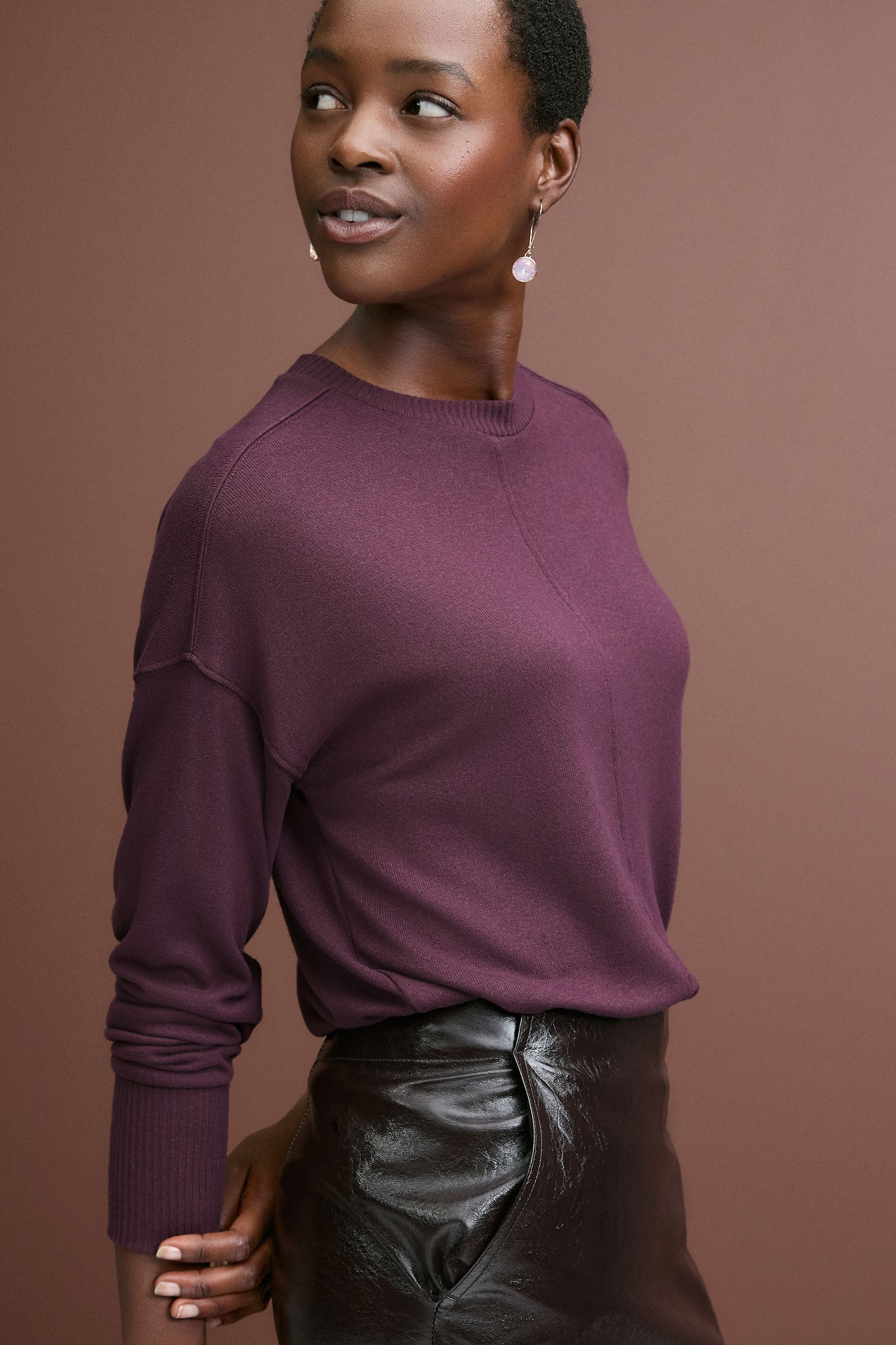 Buy Burgundy Red Soft Touch Cosy Seam Crew Neck Jumper from the Next UK online shop