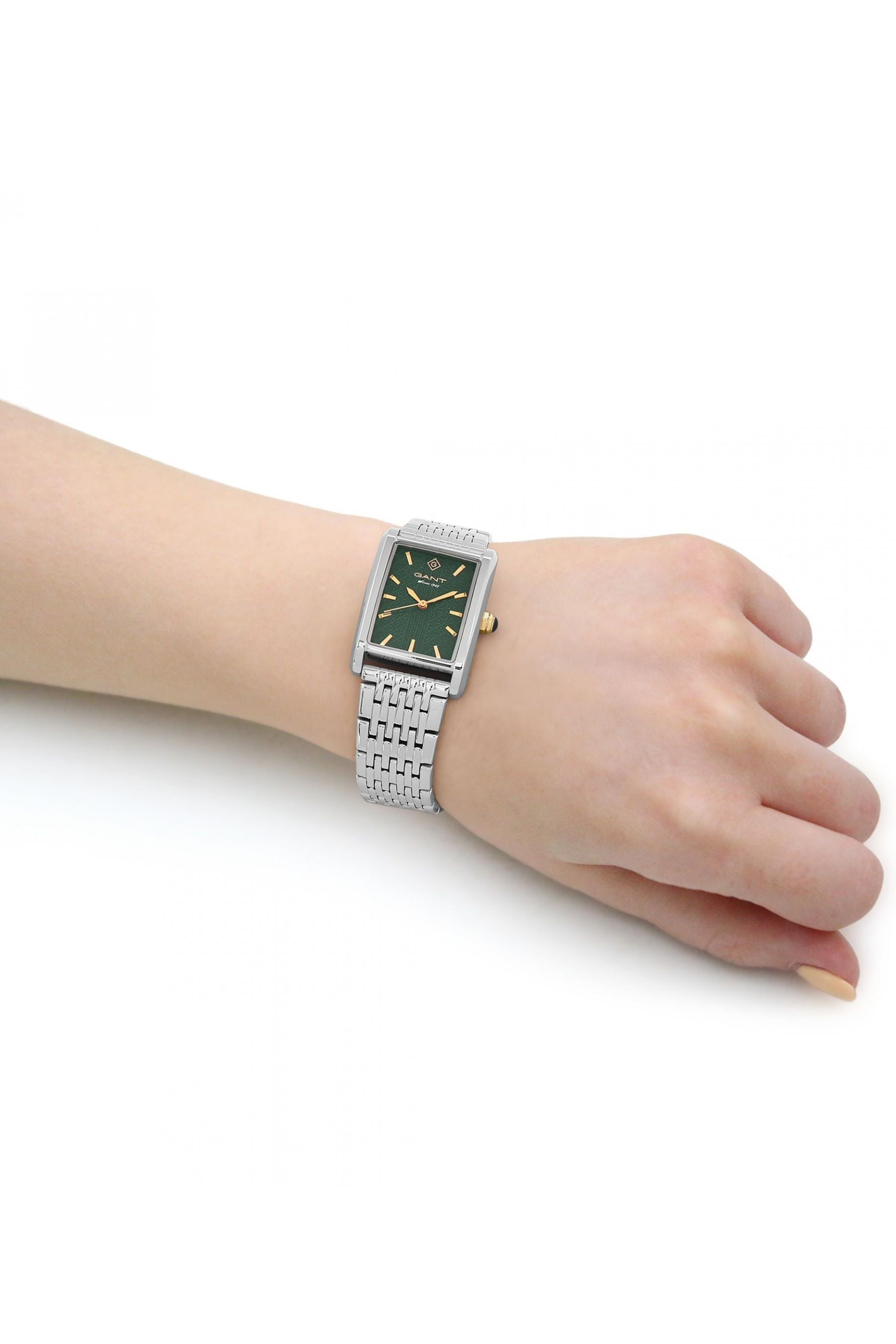 Buy Gant Rhode Island Silver and Green Stainless Steel Quartz