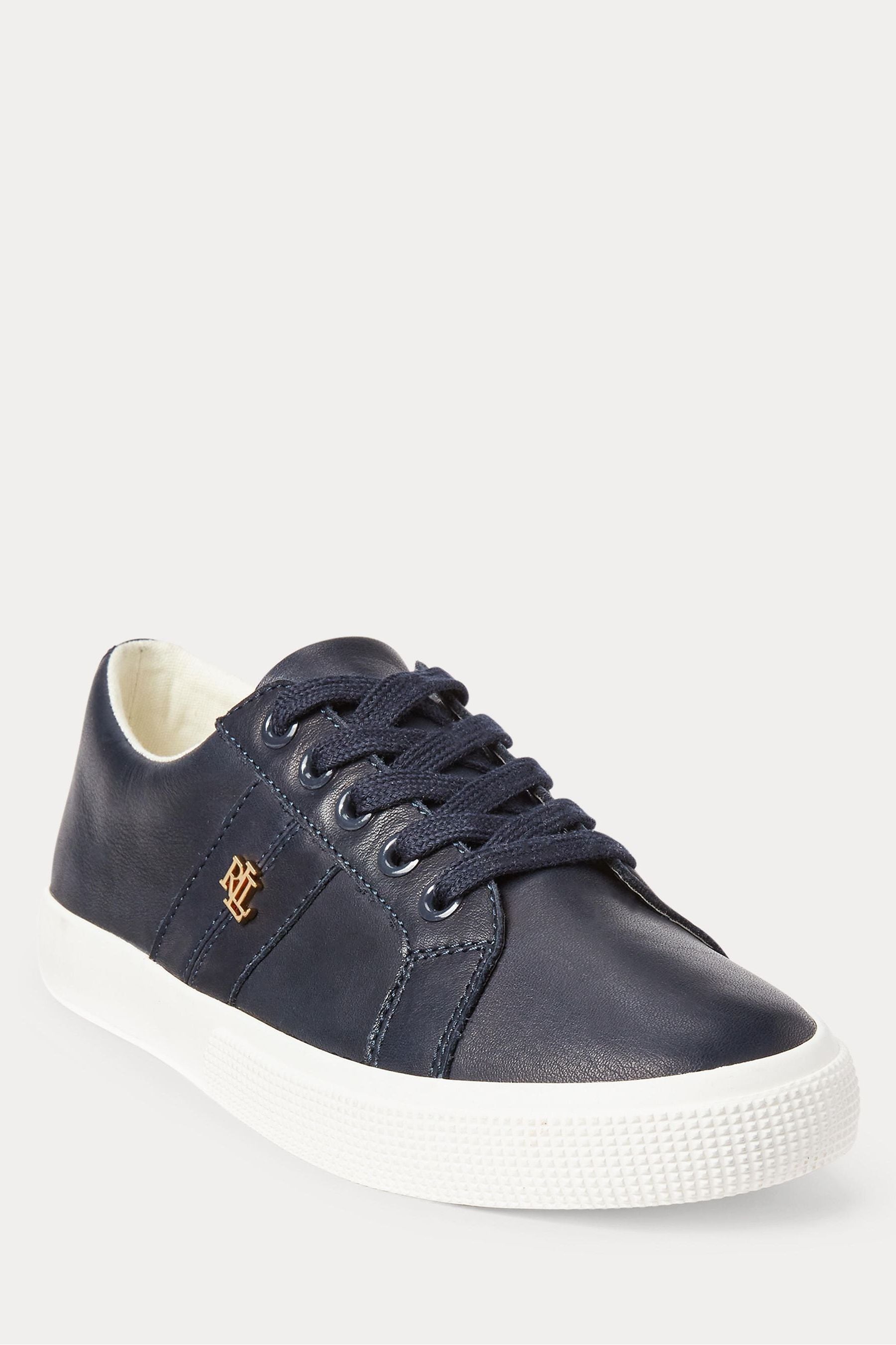 Buy Lauren Ralph Lauren Navy Janson II Nappa Leather Sneakers from the Next UK online shop