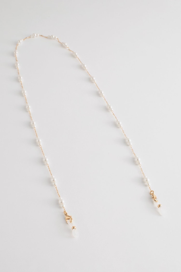 White Pearl Sunglasses Chain - Image 2 of 4