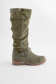 Khaki Green Regular/Wide Fit Forever Comfort® Slouch Knee High Boots - Image 2 of 5