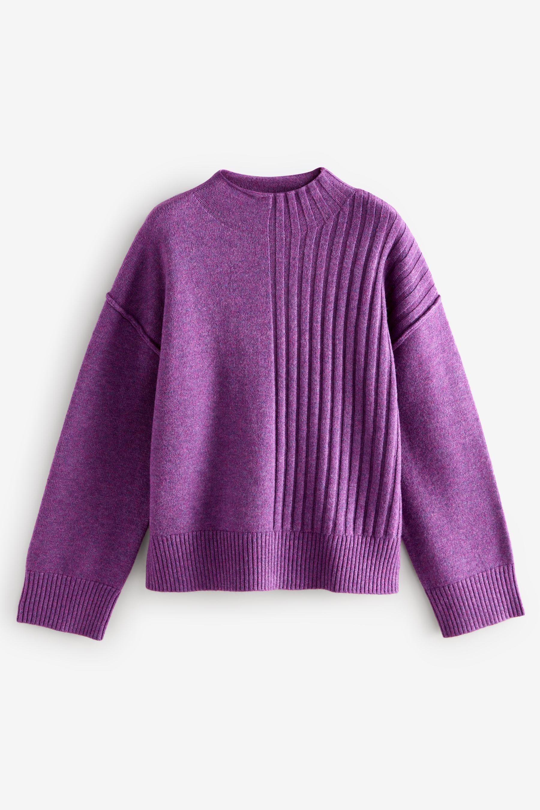 Buy Purple Rib Split Long Sleeve Jumper from the Next UK online shop