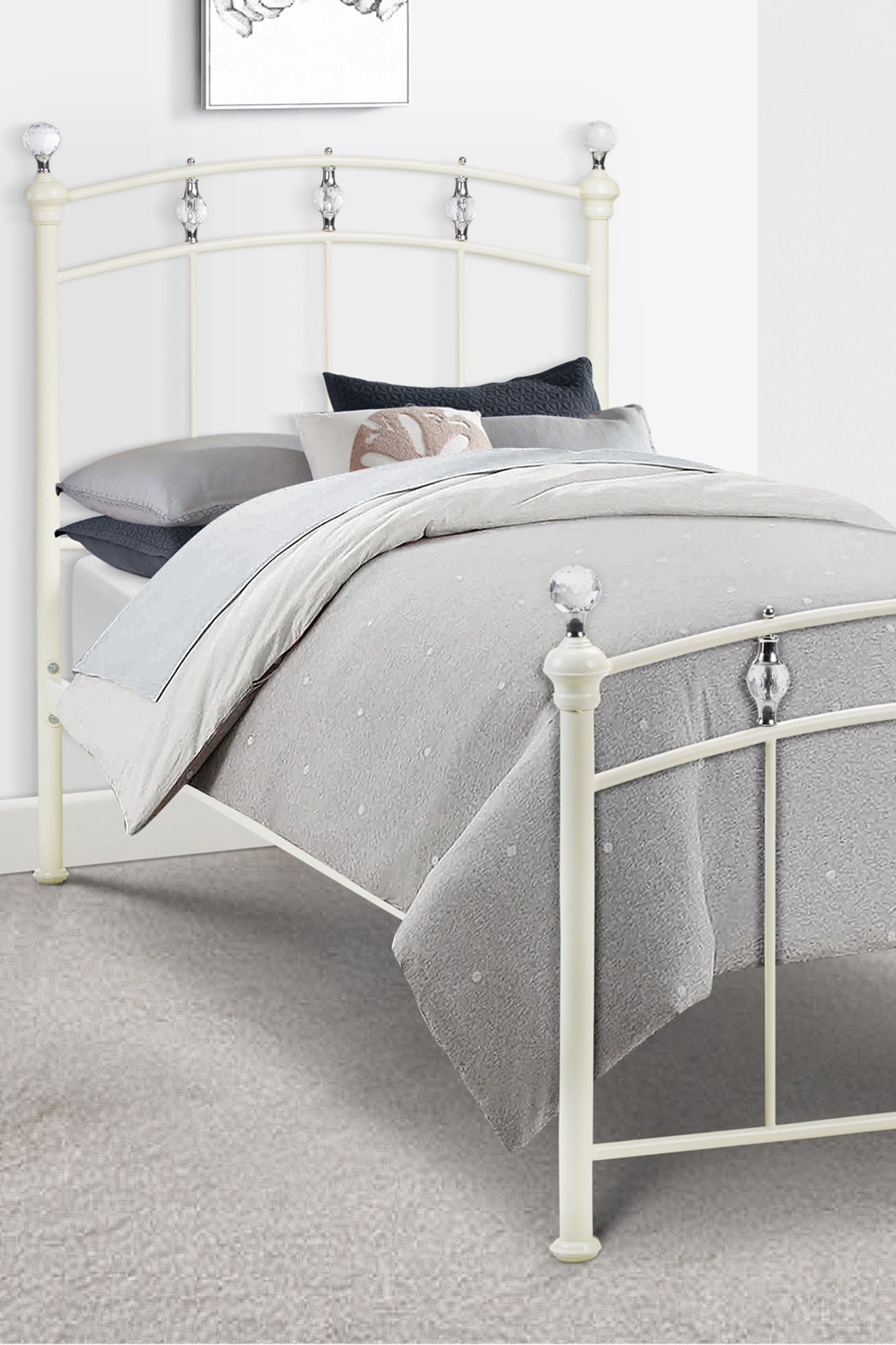 White crystal on sale bed frame