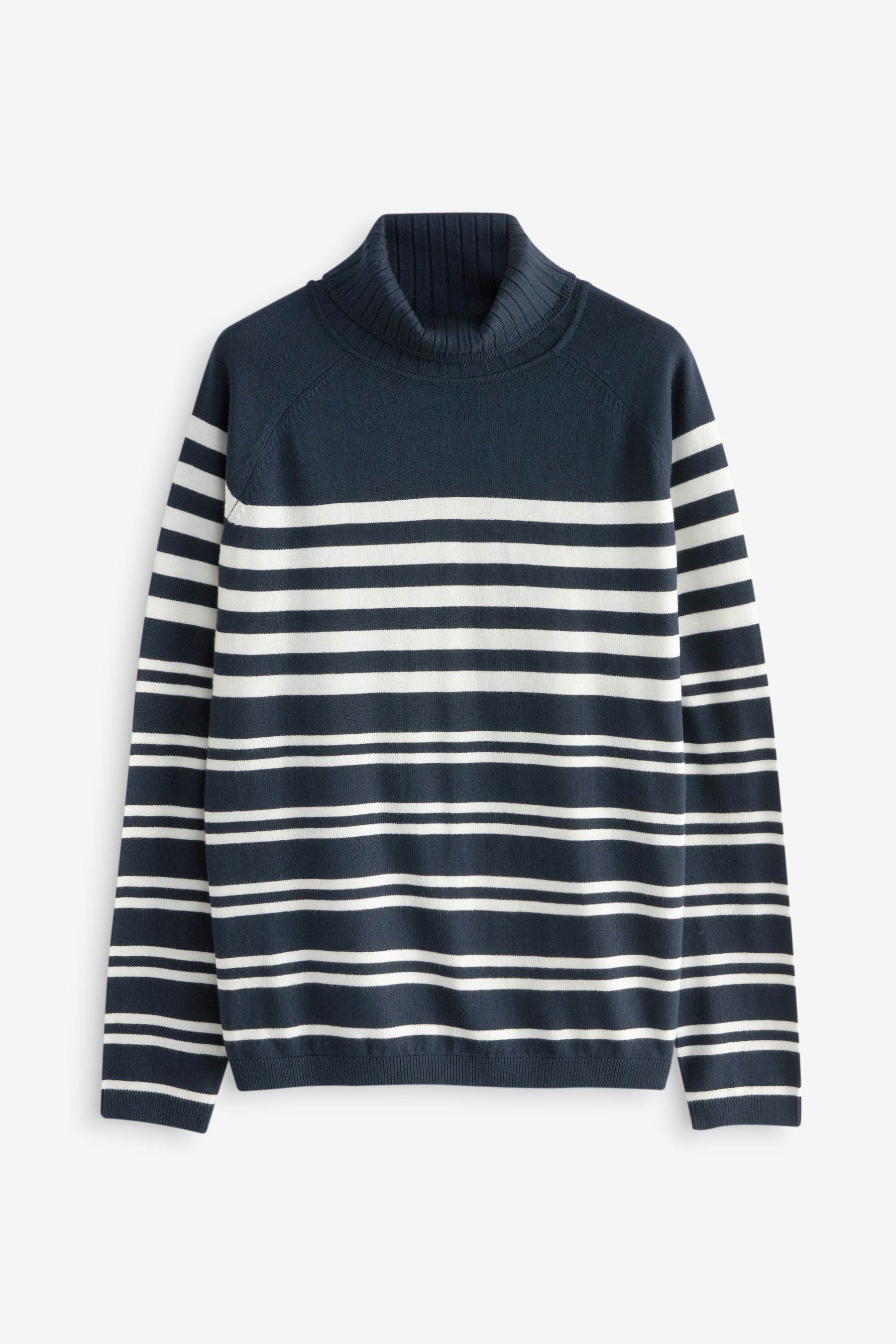 Buy Navy White Polo Ribbed Stripe Turtleneck Long Sleeve Jumper from the Next UK online shop