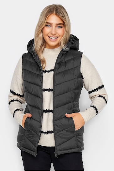 M&Co Black Short Quilted Gilet