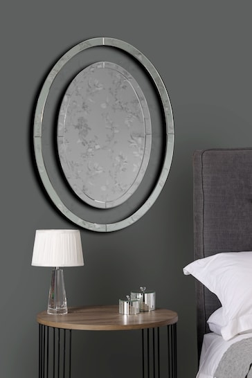 Laura Ashley Clear Evie Large Oval Mirror