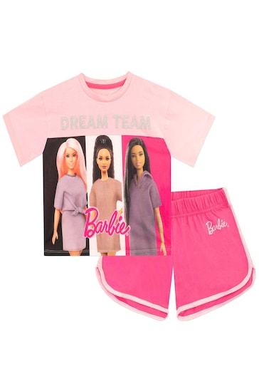 Character Pink Barbie Girls Short Pyjamas