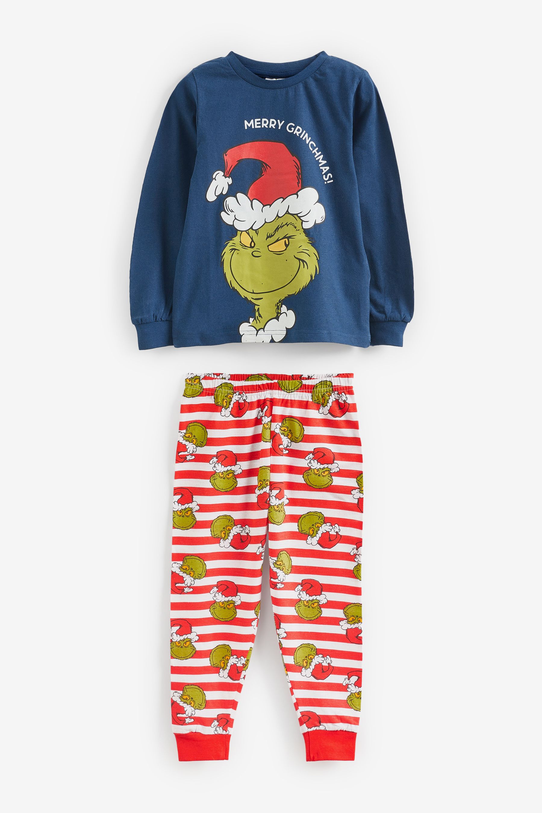 Buy Vanilla Underground Blue The Grinch Boys Long Sleeve Long Leg Pyjamas Set from the Next UK online shop