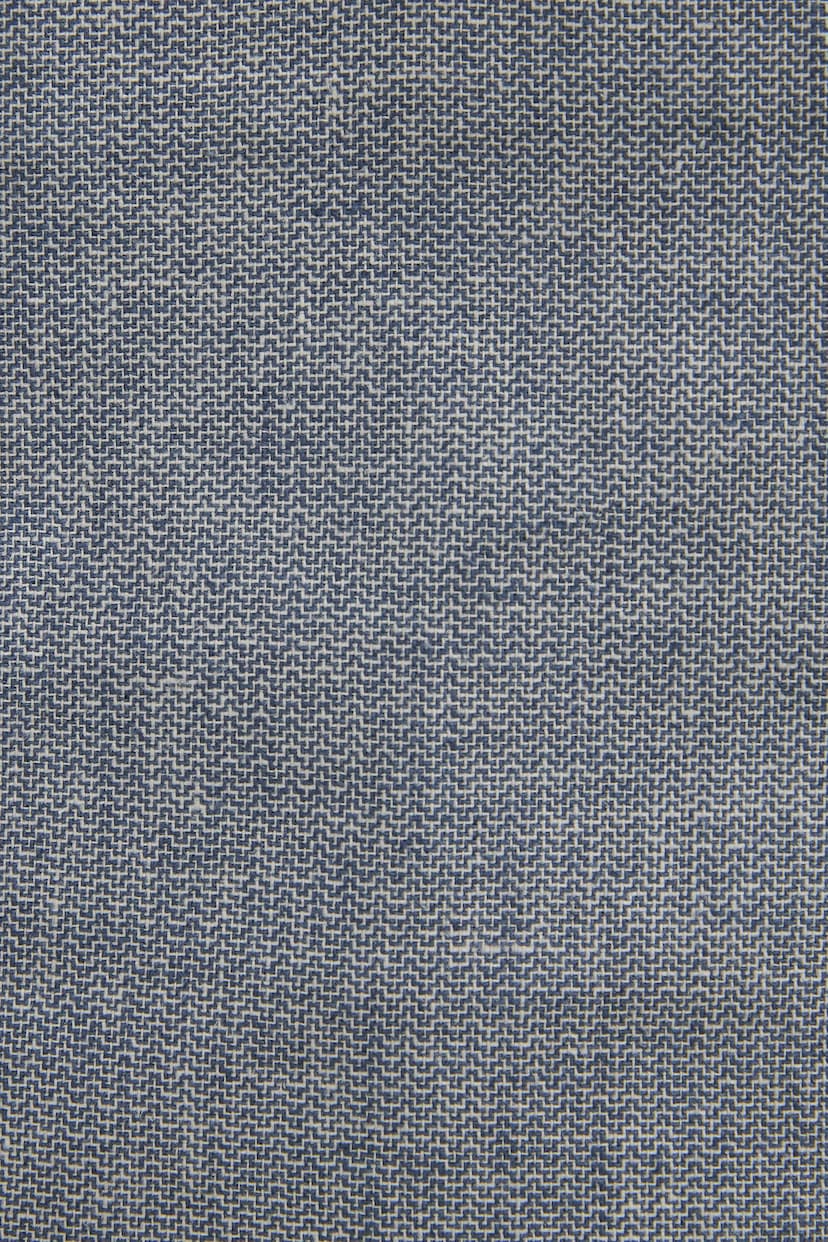 Blue Regular Fit Textured Linen Blend Blazer - Image 10 of 10