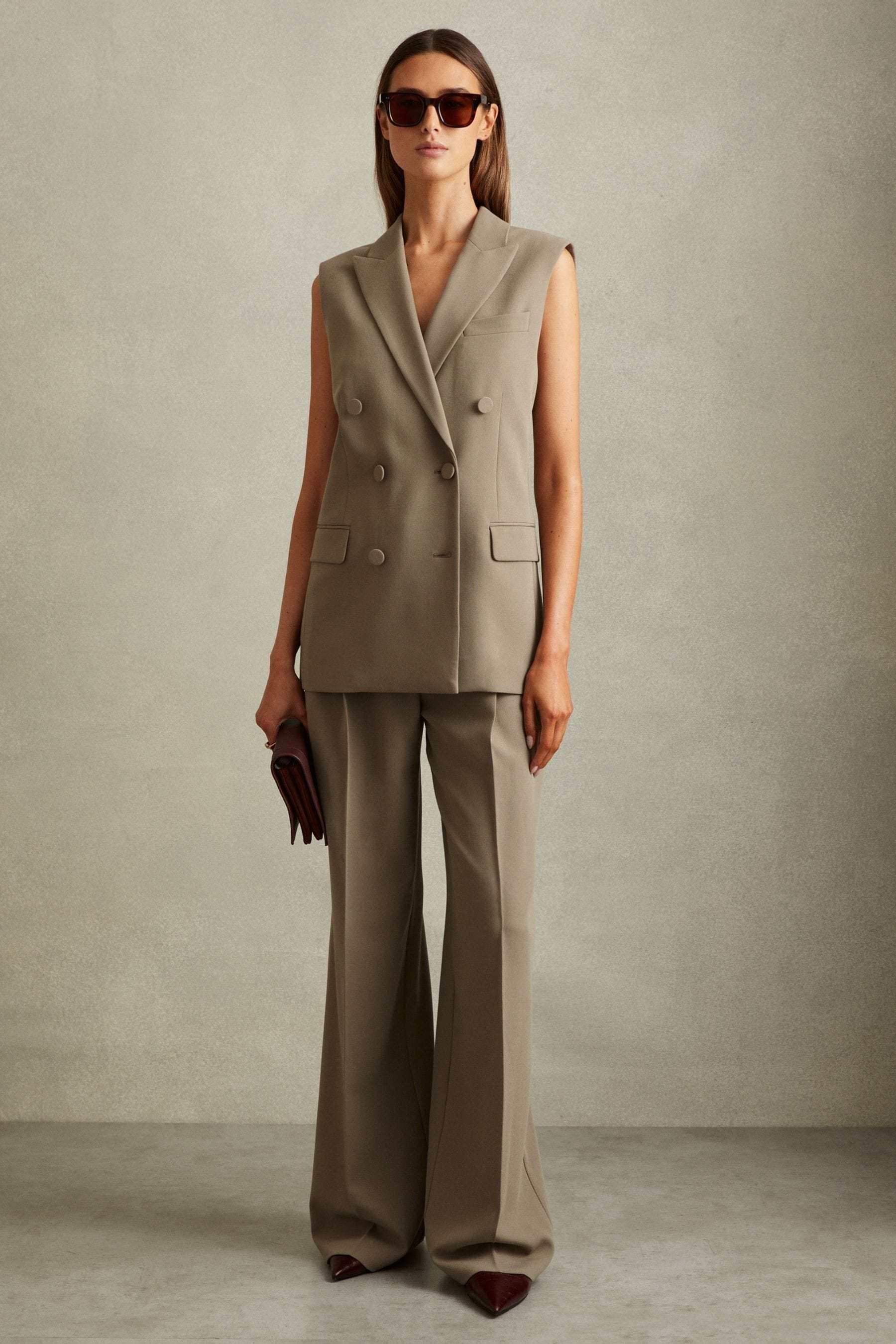 Khaki trousers petite hot sale