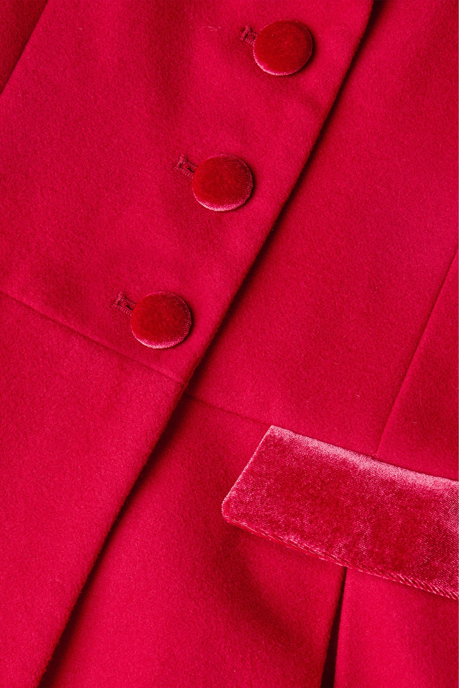 Monsoon red velvet jacket clearance