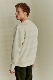Ecru Premium Texture Crew Sweatshirt - Image 4 of 8