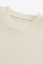 Ecru Premium Texture Crew Sweatshirt - Image 7 of 8