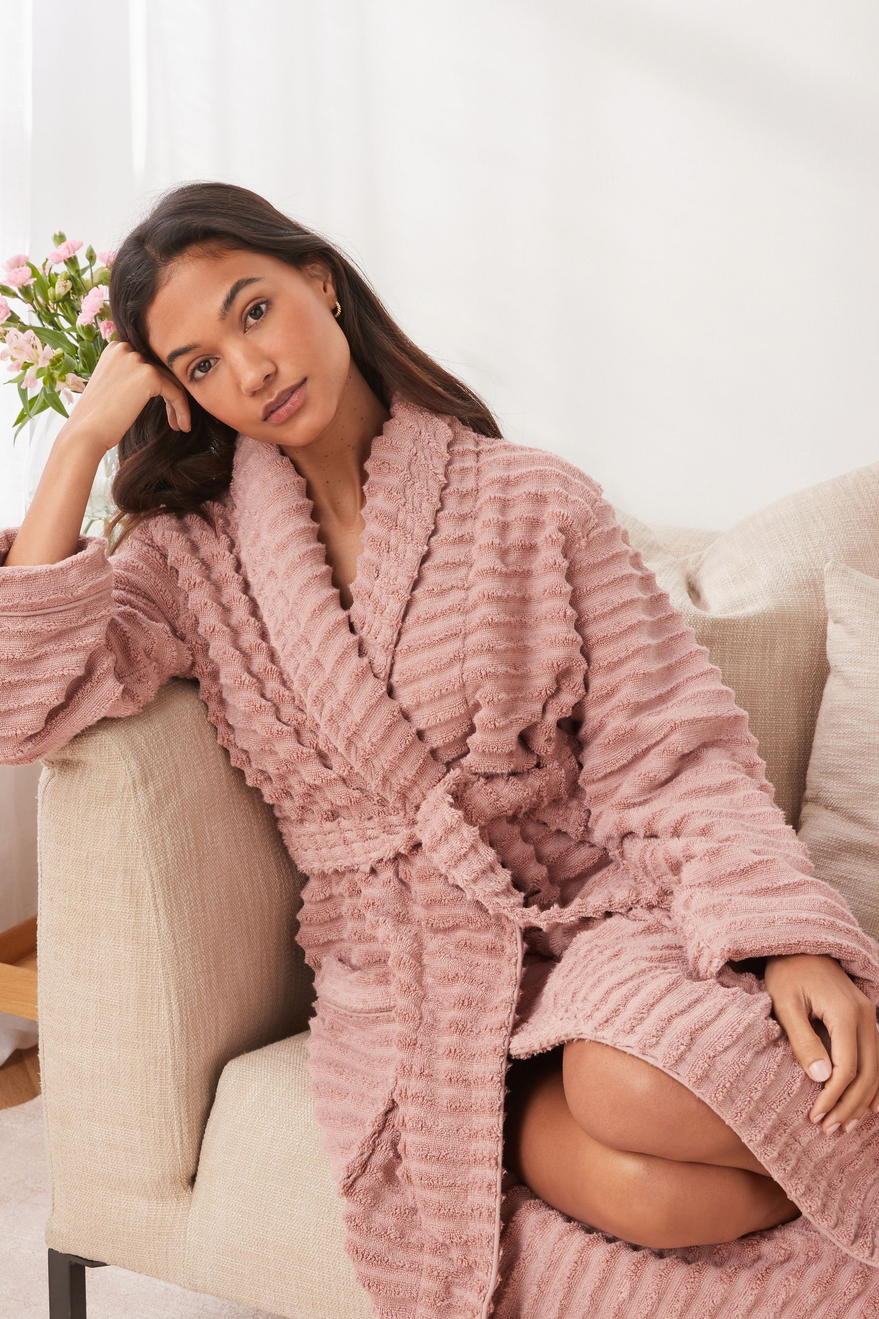 Buy Pink Towelling Dressing Gown from Next Luxembourg