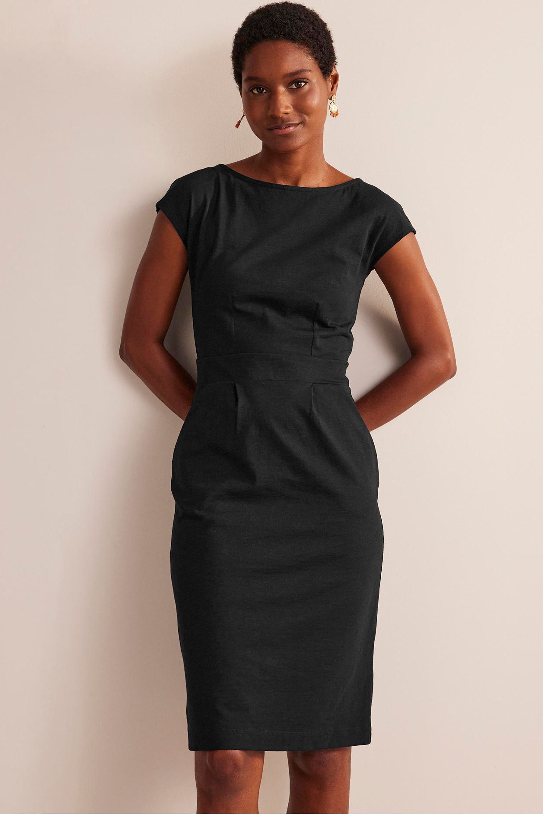Boden black jersey dress sales