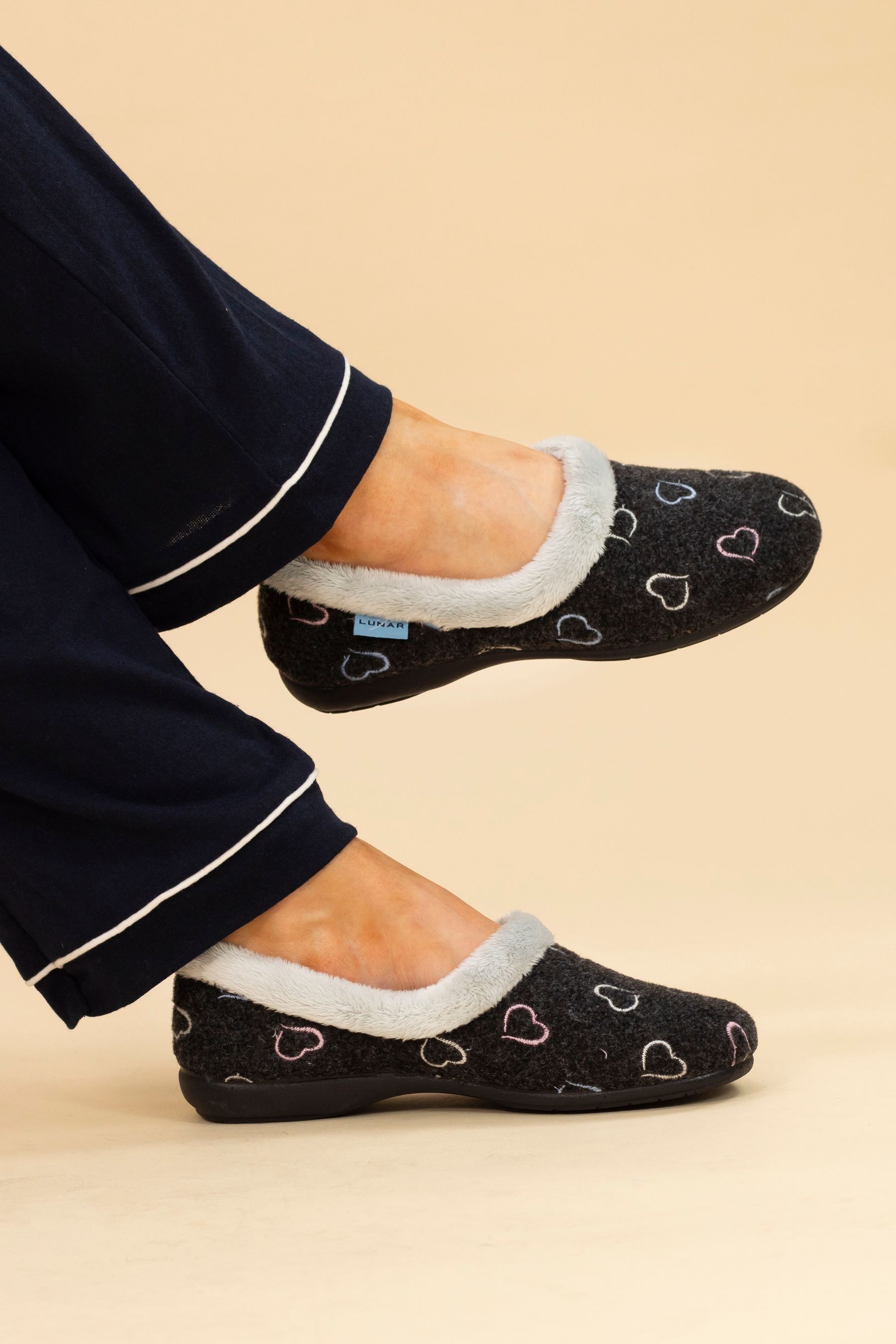 Buy Lunar Navy Blue Sandino Full Slippers from the Next UK online shop