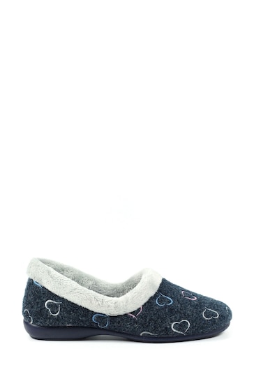 Lunar Navy Blue Sandino Full Slippers