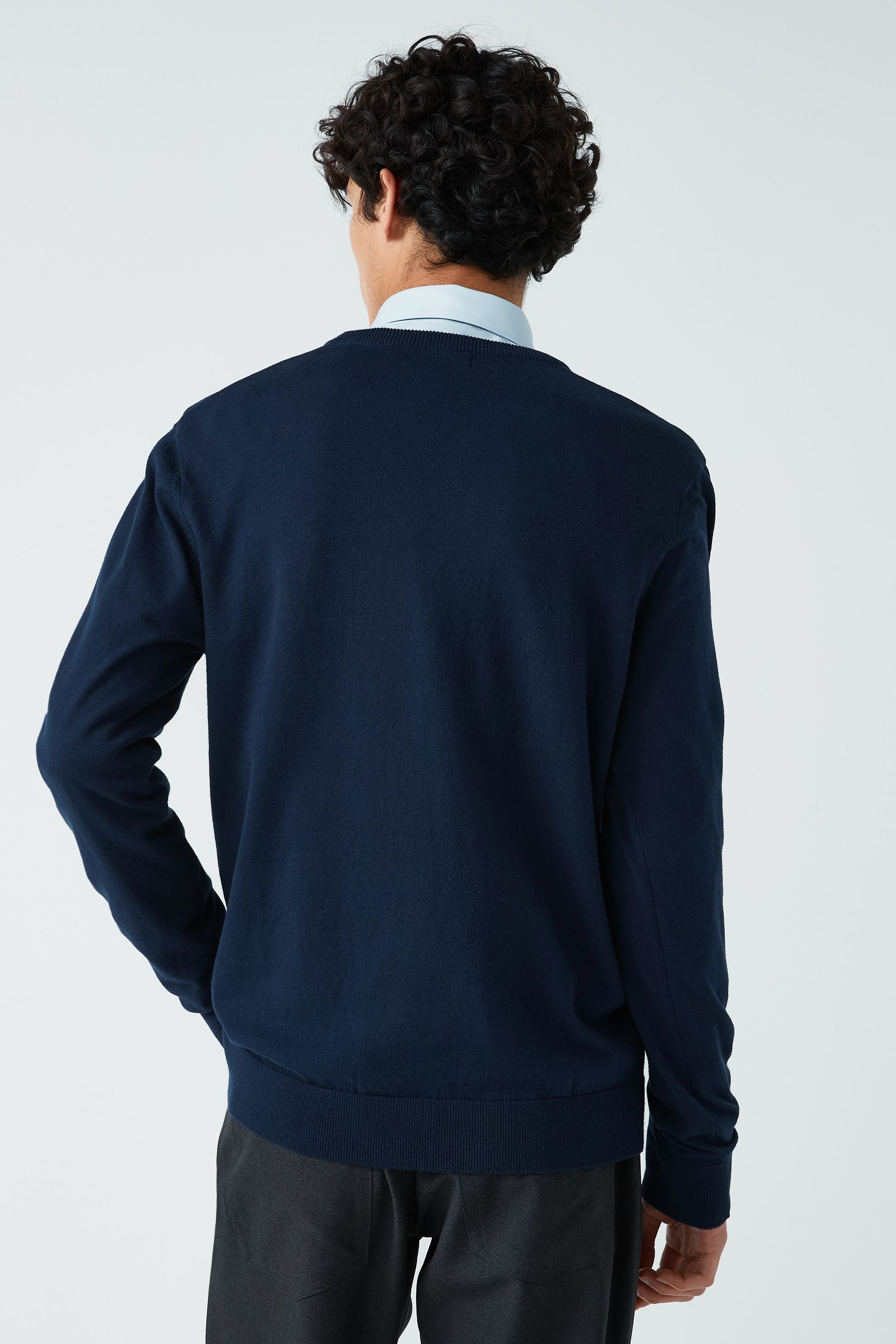 Buy Navy Blue V Neck Regular Soft Touch Knit Jumper from the Next UK online shop