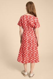 White Stuff Red Ivy Linen Midi Dress - Image 2 of 7