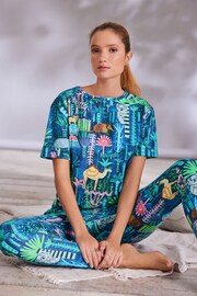 Blue Lucy Tiffney at Next Cotton Short Sleeve Pyjamas - Image 1 of 8