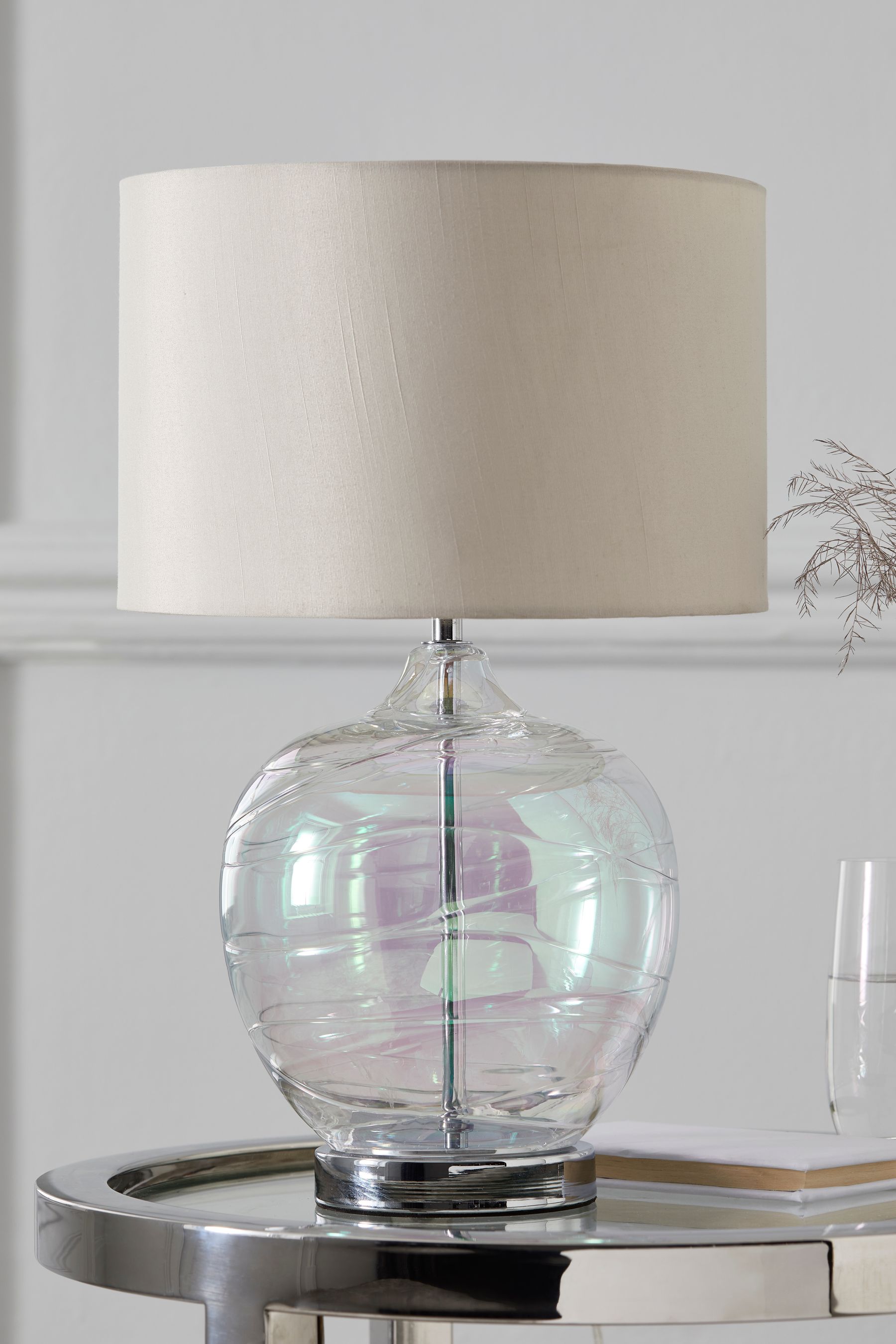 Buy Iridescent Drizzle Table Small Lamp from the Next UK online shop