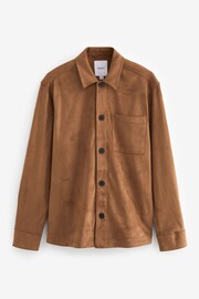 Tan Brown Faux Suede Shacket - Image 6 of 8