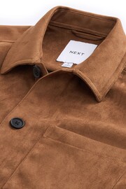 Tan Brown Faux Suede Shacket - Image 7 of 8