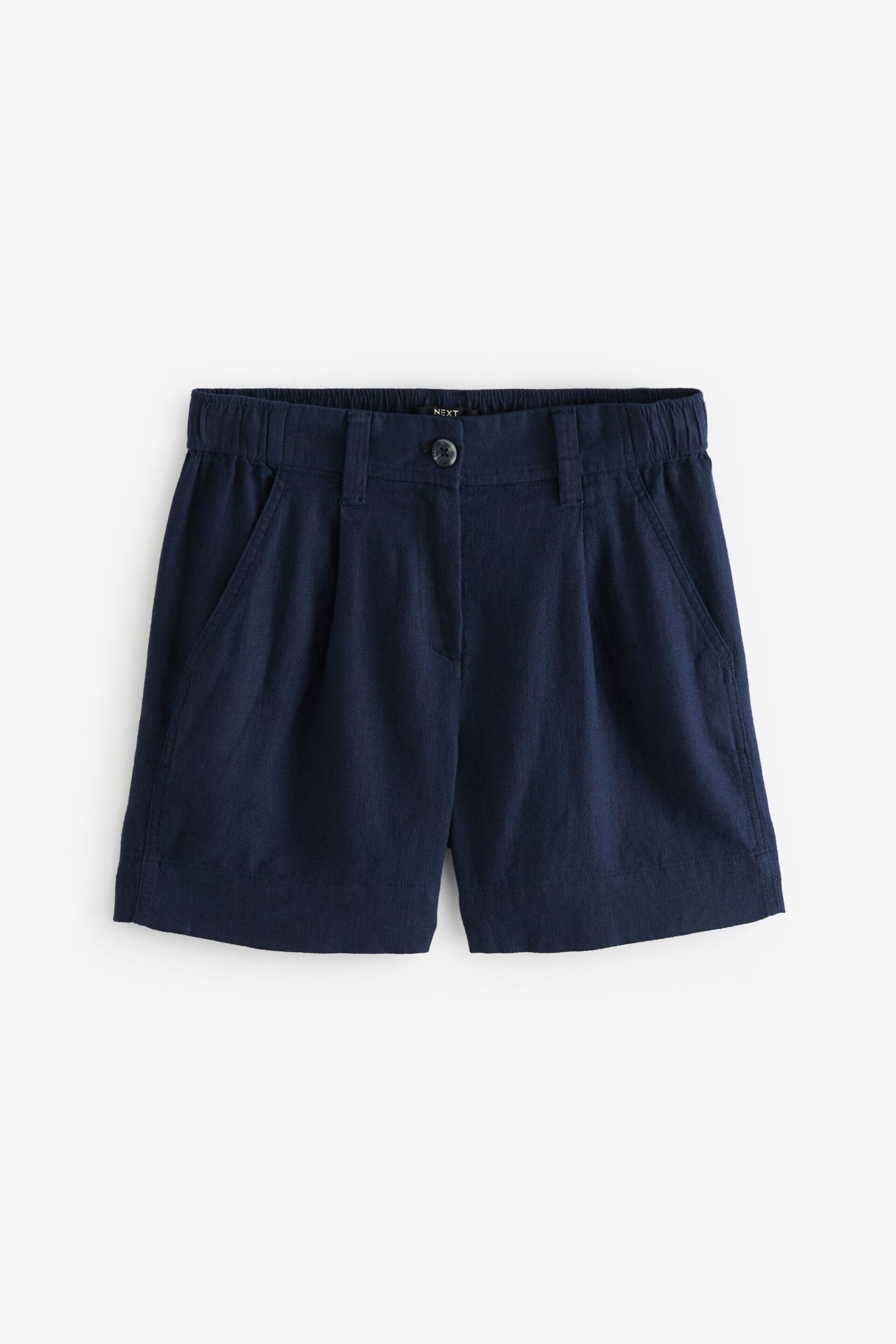 Black/Navy Blue Linen Blend Boy Shorts 2 Pack - Image 2 of 8