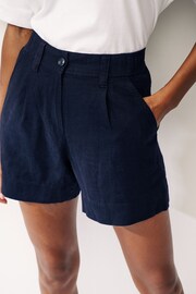 Black/Navy Blue Linen Blend Boy Shorts 2 Pack - Image 8 of 8