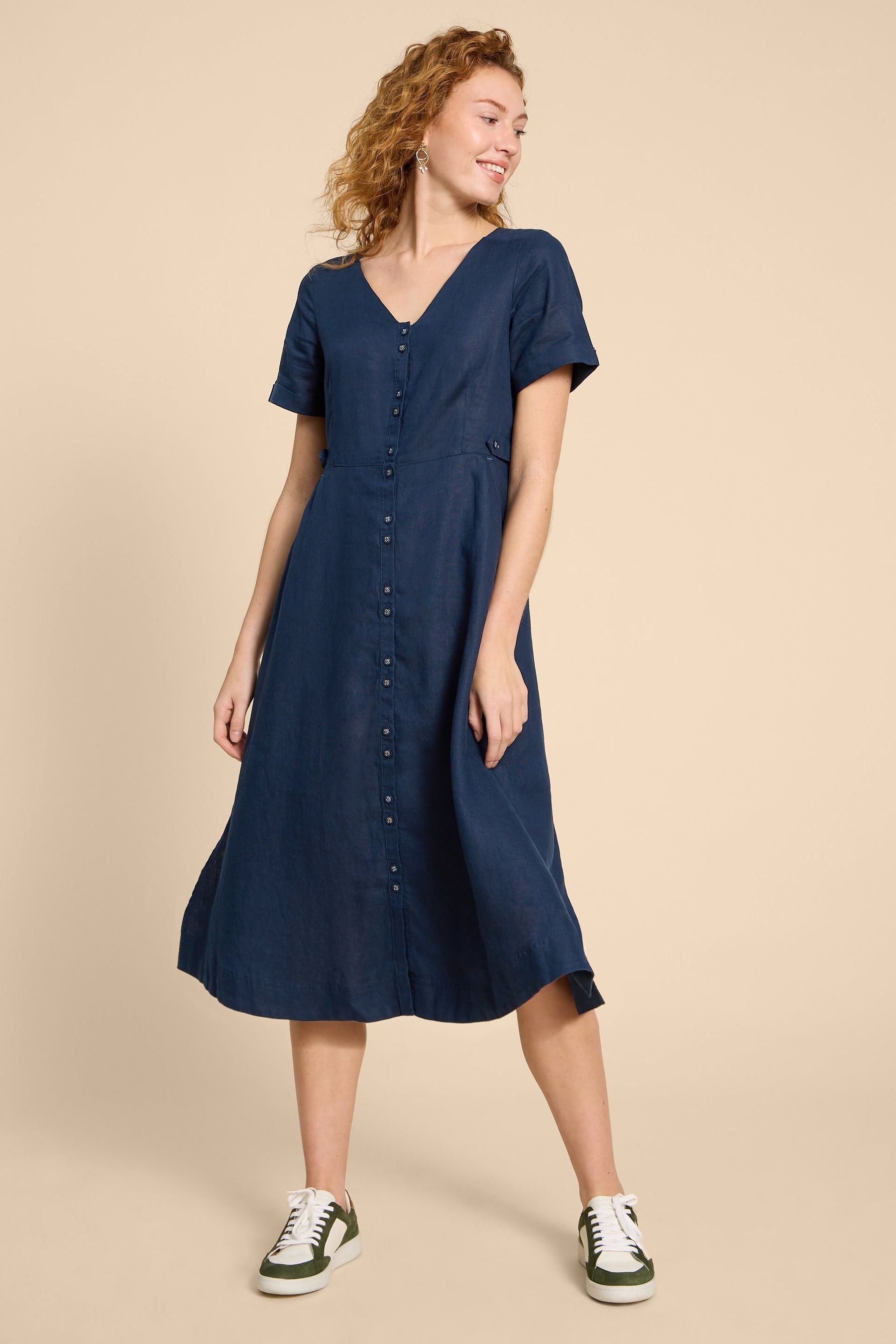 Buy White Stuff Blue Ivy 100 Linen Midi Dress from the Next UK online shop