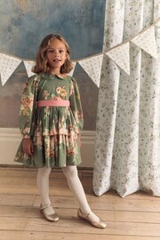 Laura Ashley Green Rosemore Tiered Dress - Image 1 of 5