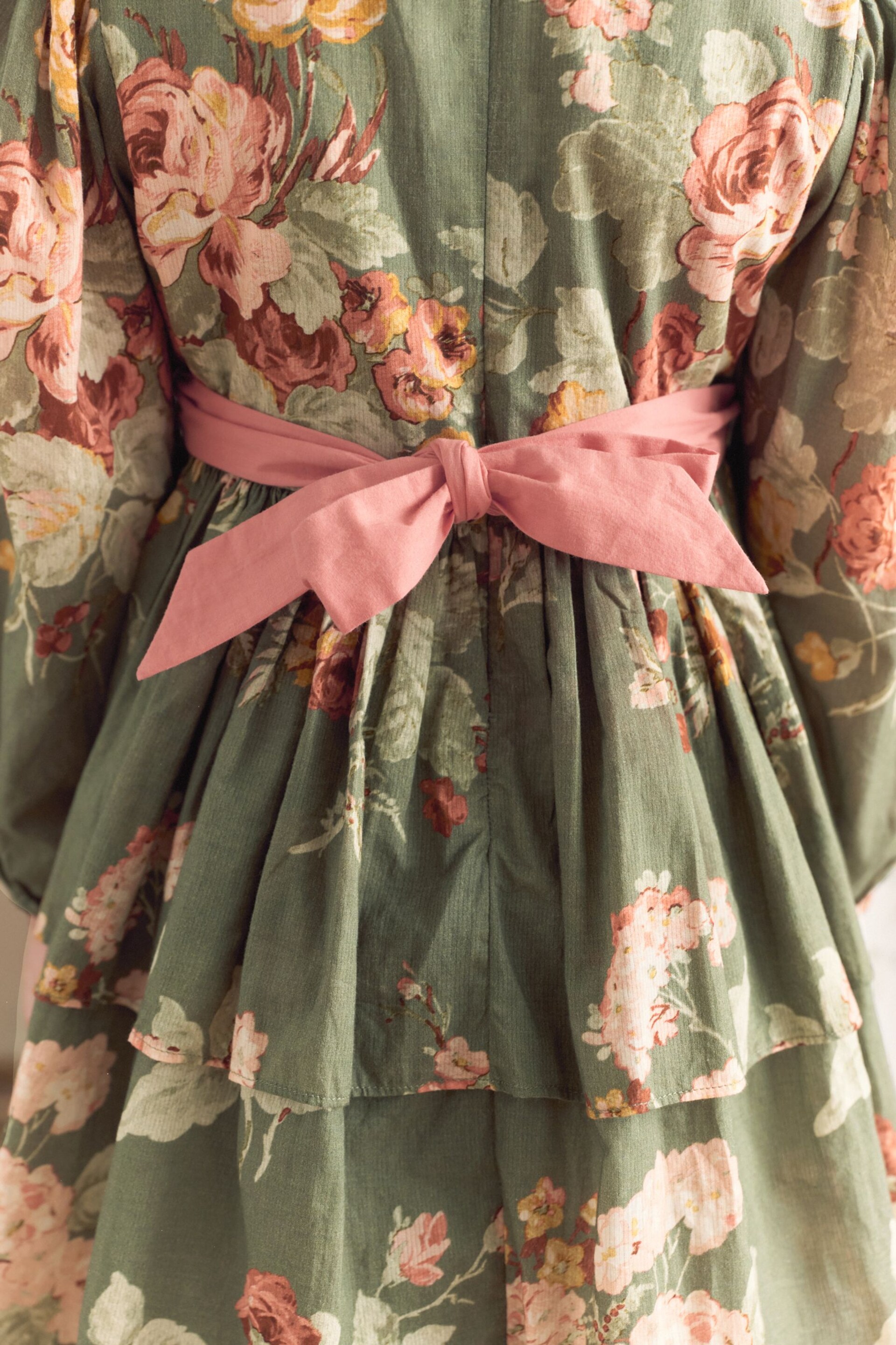 Laura Ashley Green Rosemore Tiered Dress - Image 5 of 5