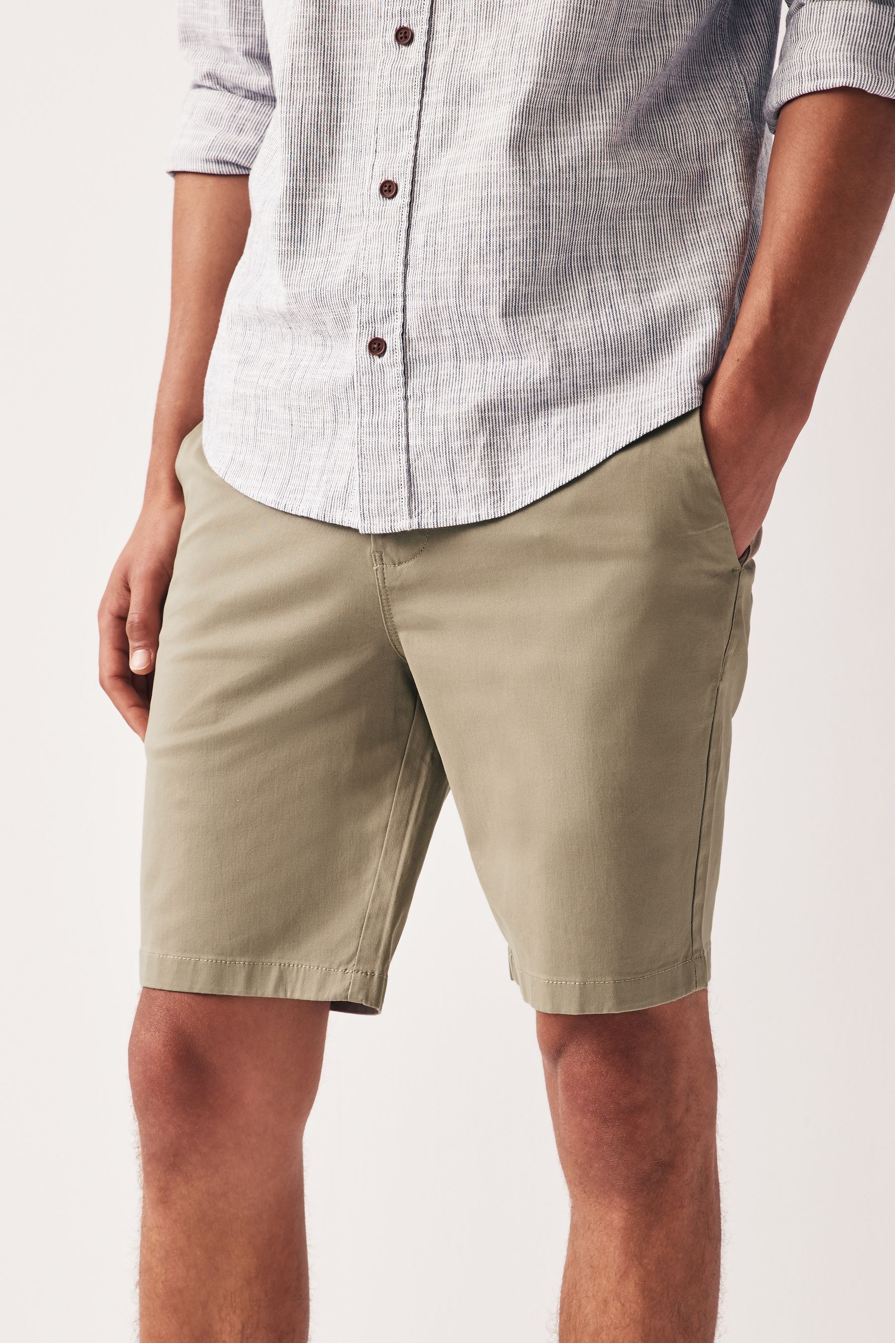 Buy Stone Skinny Fit Stretch Chinos Shorts from the Next UK online shop