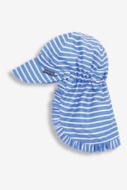 JoJo Maman Bébé Stripe Pretty Flap Sun Protection Hat - Image 1 of 1