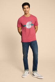 White Stuff Red Surf Shell Graphic T-Shirt - Image 3 of 7