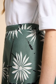 White Stuff Green Clemence Linen Blend Skirt - Image 4 of 7