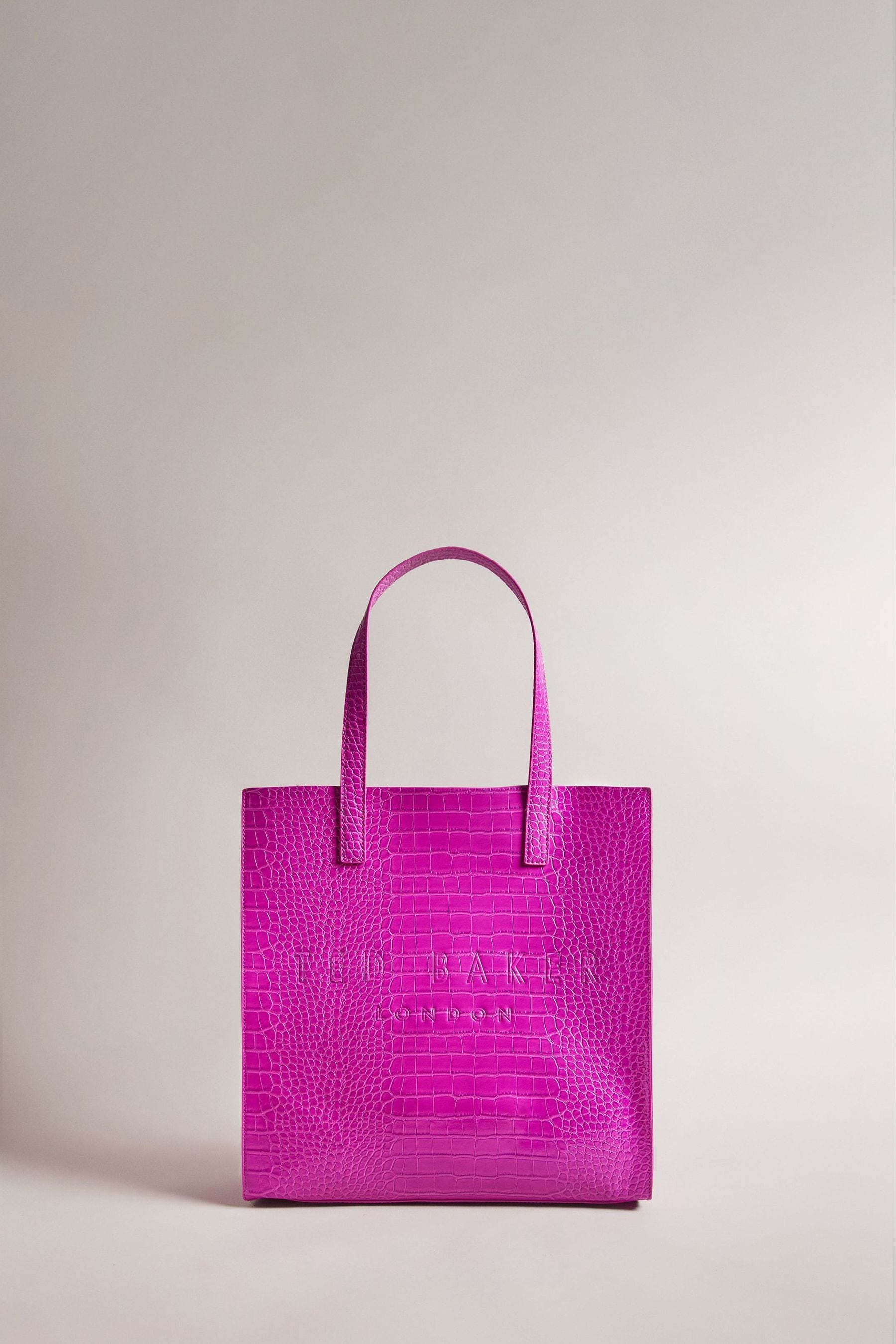 Buy Ted Baker Large Dark Grey Croccon Imitation Croc Effect Icon Bag from Next Luxembourg
