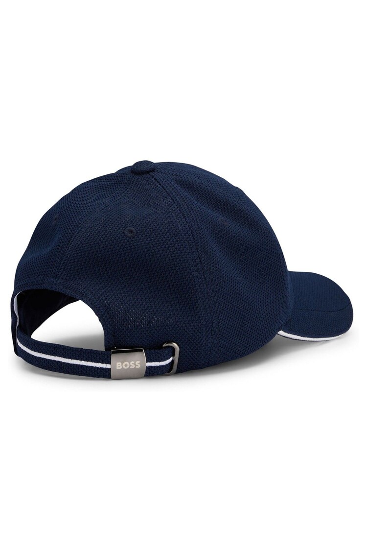 BOSS Blue Embroidered 3D Logo Cap - Image 5 of 5