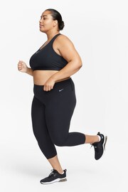 Nike Black Curve Swoosh Medium Support Sports Bra - Image 7 of 7