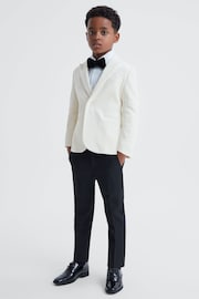 Reiss Ivory Apsara Junior Slim Fit Velvet Single Breasted Blazer - Image 3 of 7