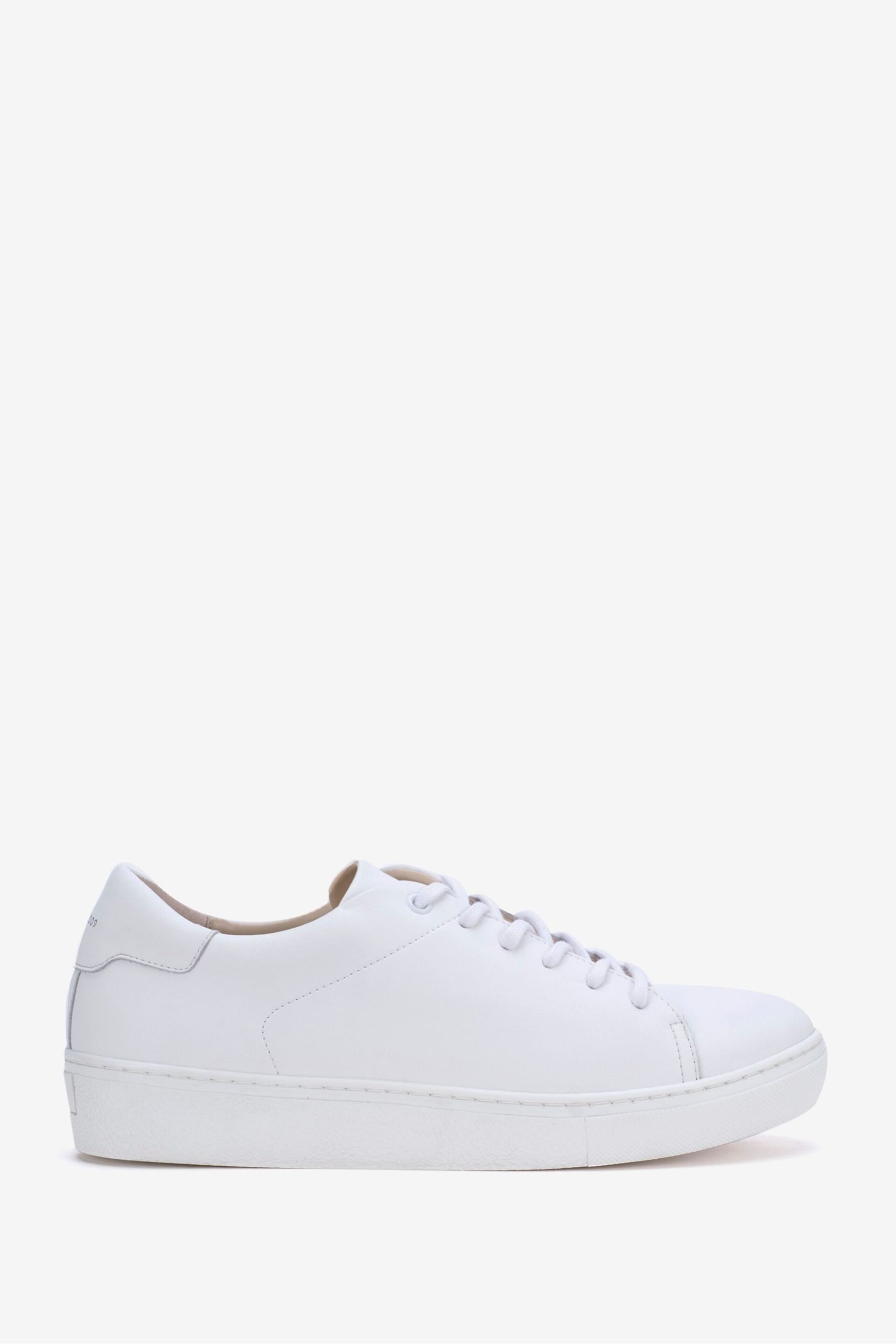 Mint Velvet White Chrome Leather Trainers - Image 2 of 3