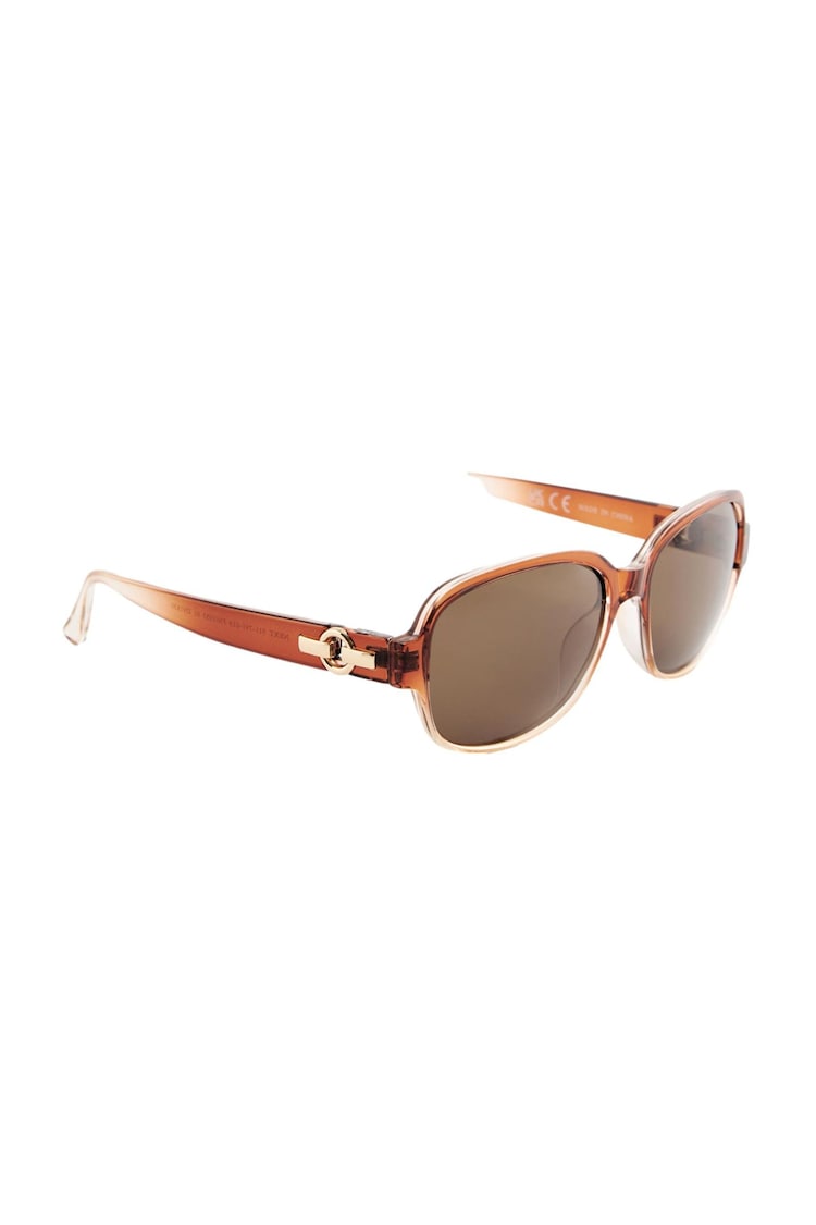 Toffee Brown Polarised Small Square Sunglasses - Image 2 of 5