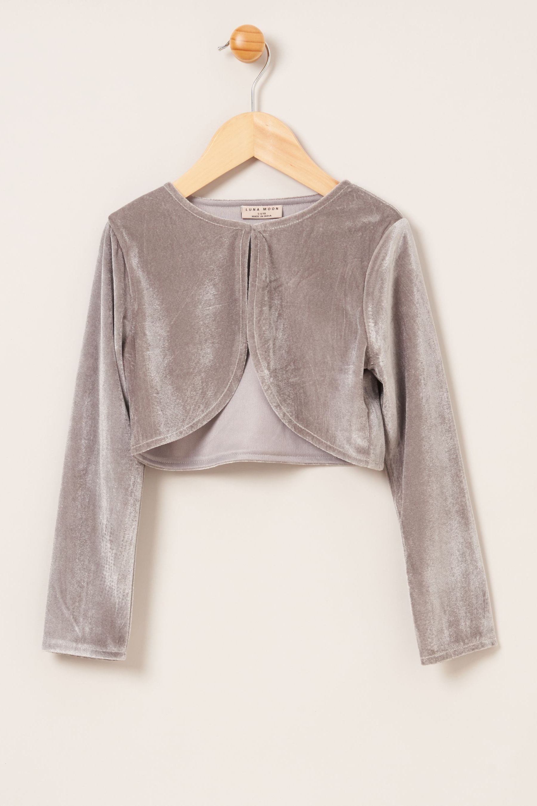 Girls velvet cardigan best sale