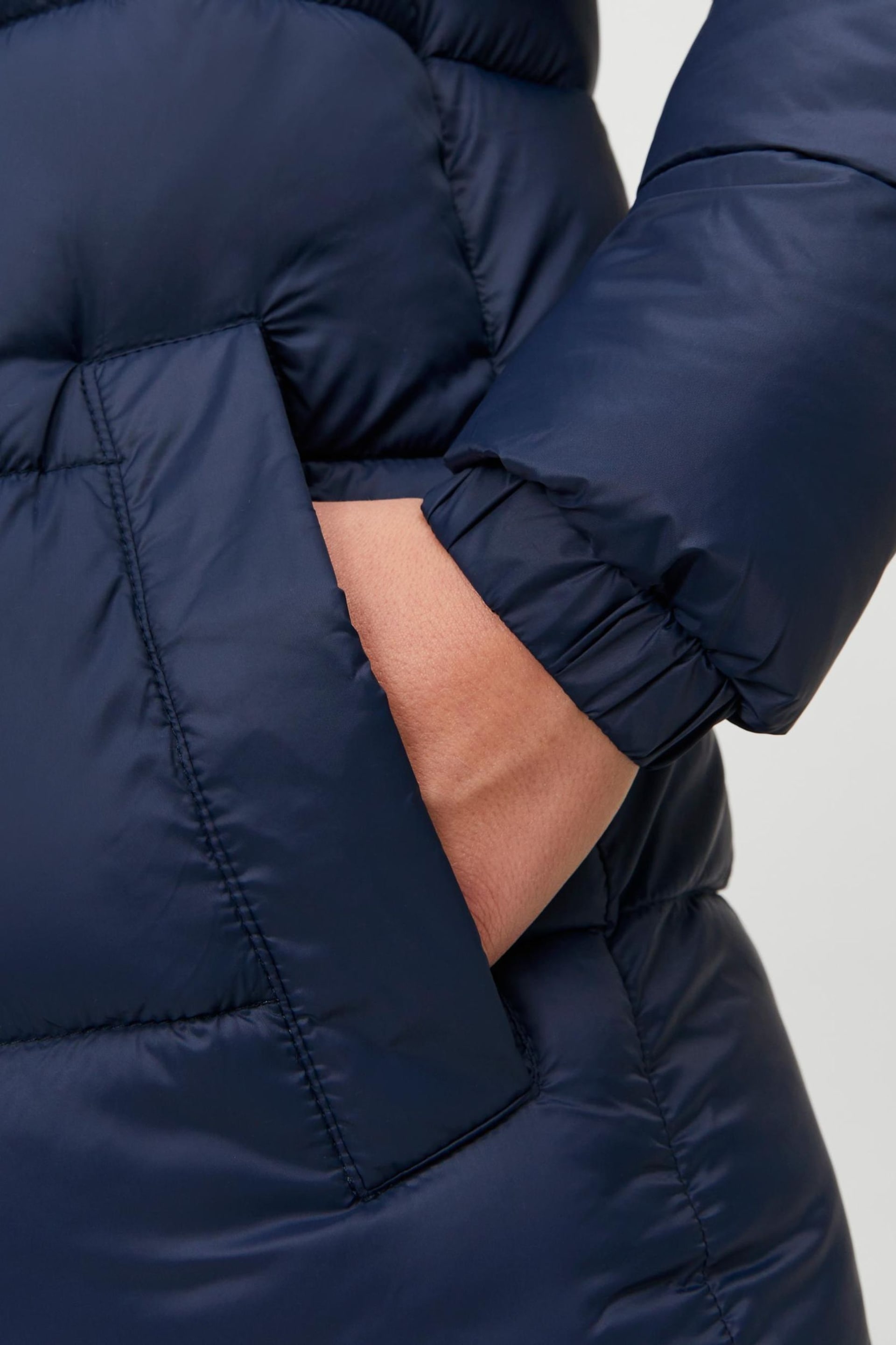 JACK & JONES Blue Thick Padded Hooded Coat - Image 6 of 7