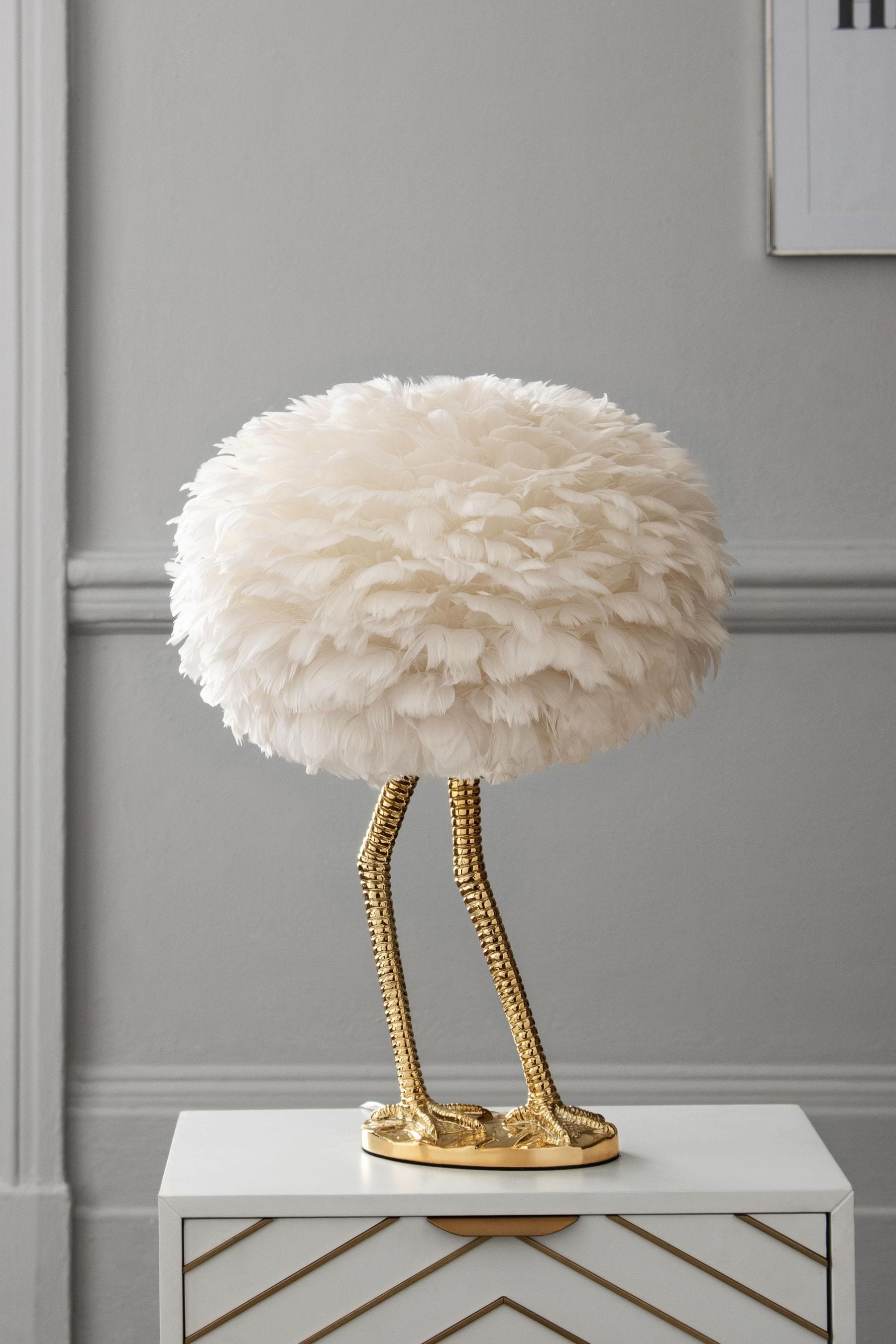 Feather bedside shop table lamps