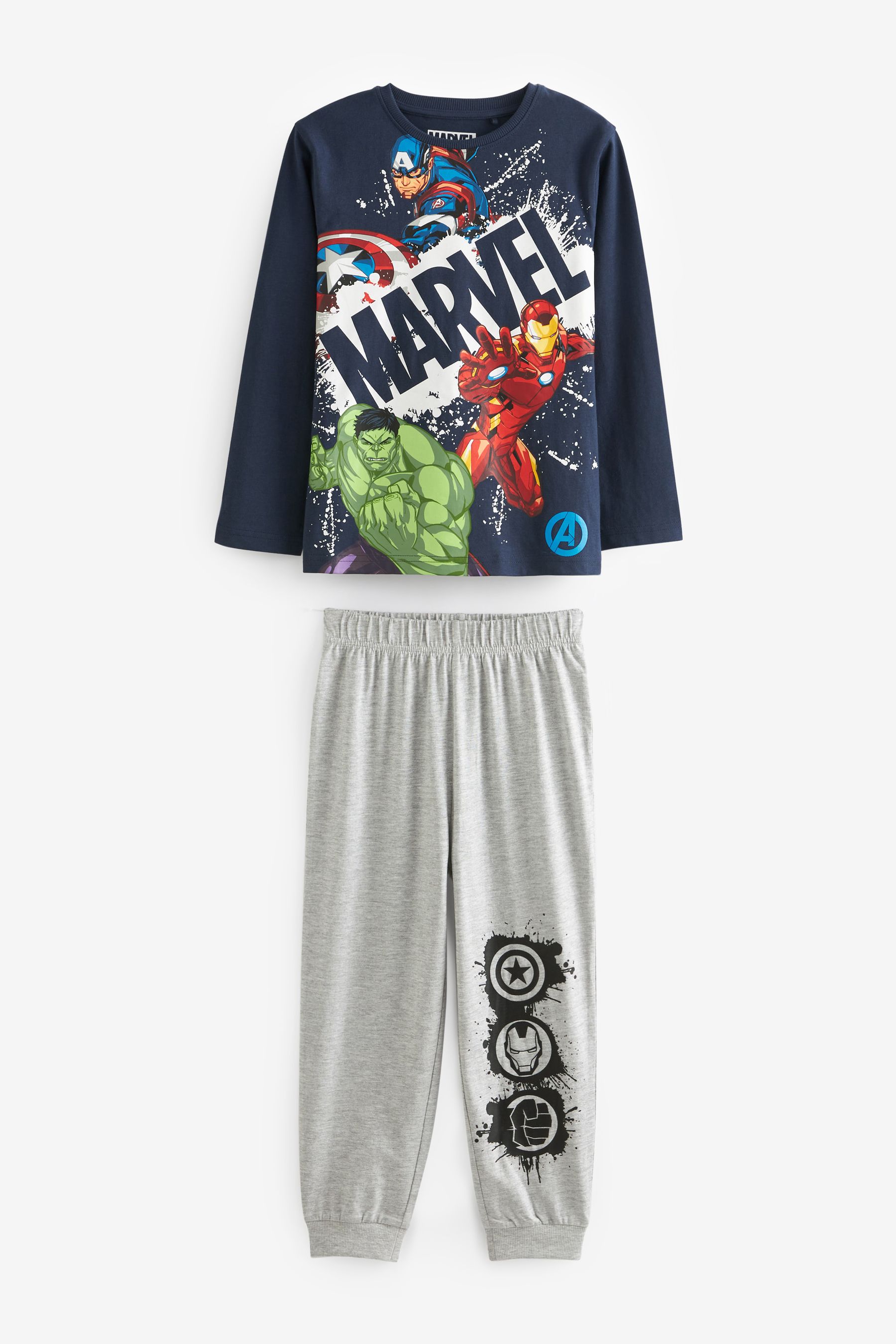 Buy Blue Grey Marvel Pyjamas 3 16yrs from the Next UK online shop