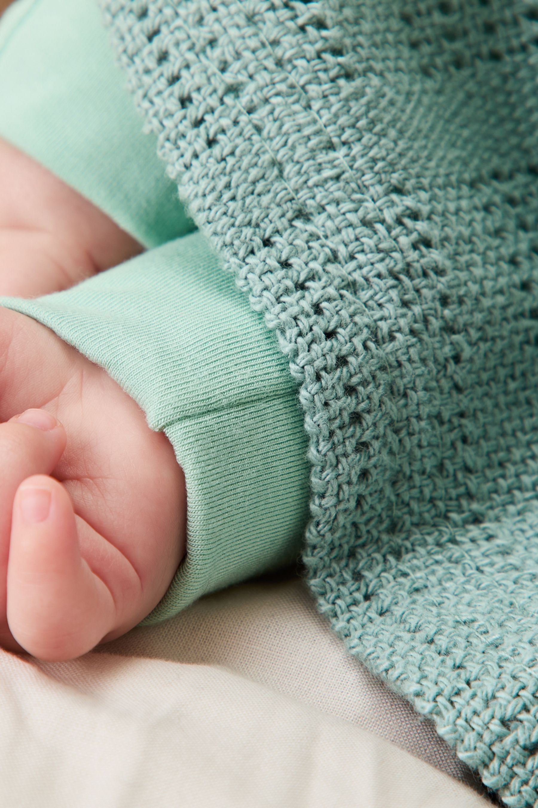 Buy MORI Green Soft Cotton Bamboo Cellular Baby Blanket from Next Luxembourg