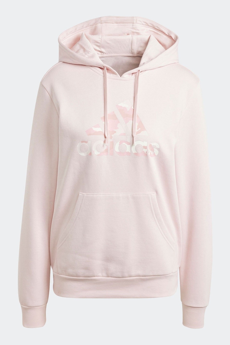 adidas Pink Camo Hooded Sweat Top - Image 7 of 7